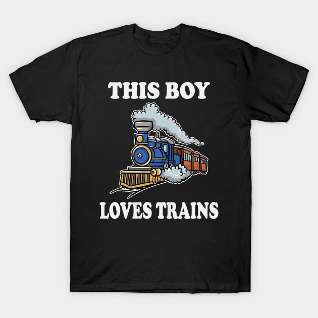 This Boy Loves Trains T-Shirt by LetsBeginDesigns